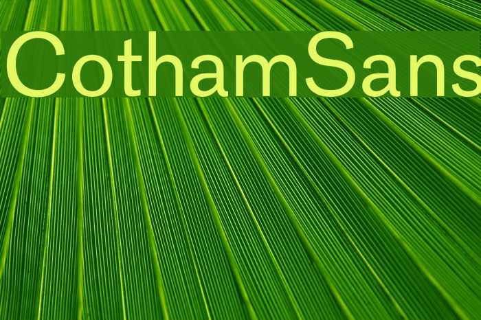 CothamSans Font examples