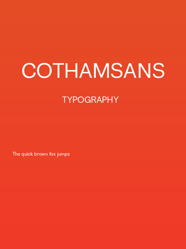 CothamSans Poster