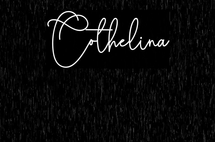 Cothelina Font examples
