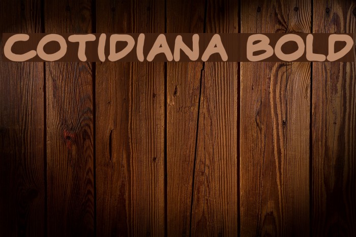 Cotidiana Bold Font examples