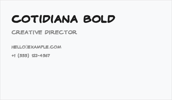Cotidiana Bold Business Card