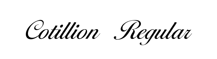 Cotillion Regular Font