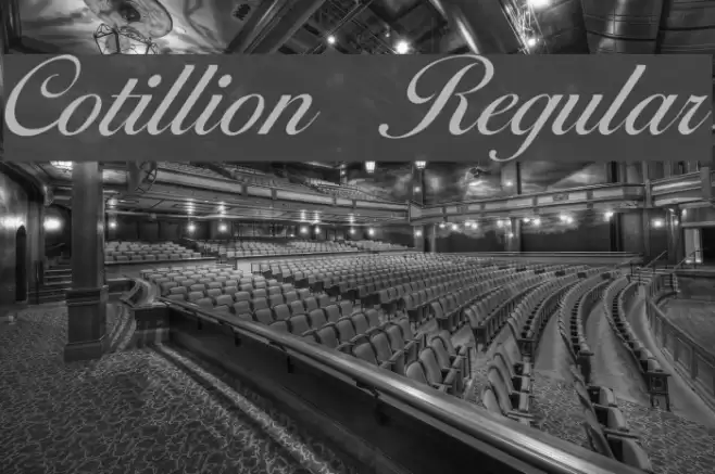 Cotillion Regular Fonte examples