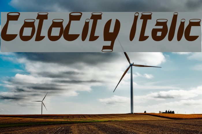 CotoCity Italic Schriftart examples