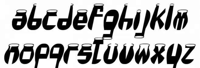 CotoCity Italic Schriftart Kleinbuchstaben