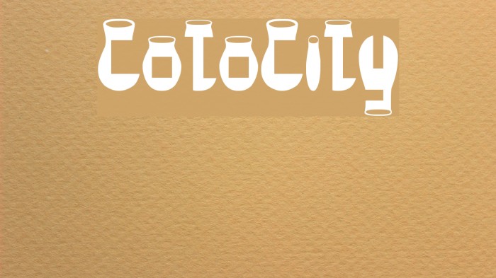 CotoCity Font examples