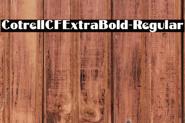 CotrellCFExtraBold-Regular Example 2