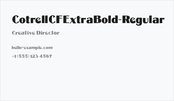 CotrellCFExtraBold-Regular Business Card