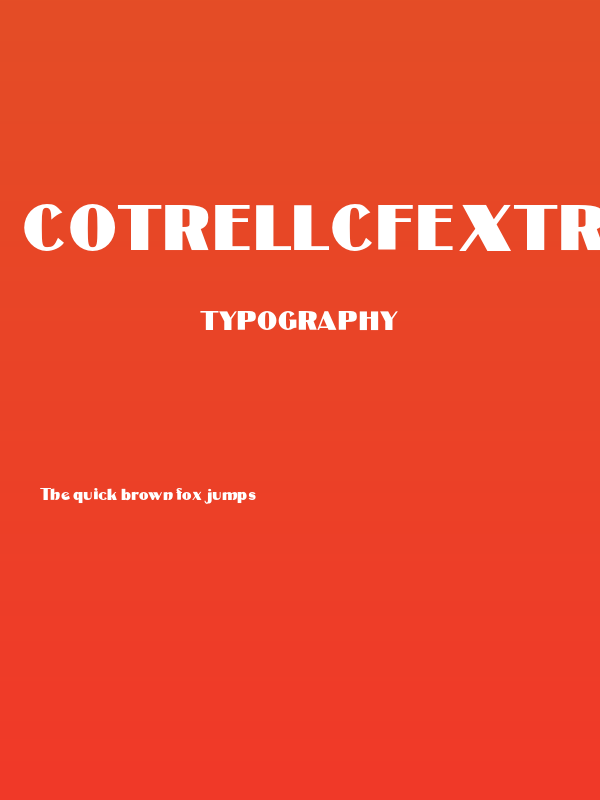 CotrellCFExtraBold-Regular Poster