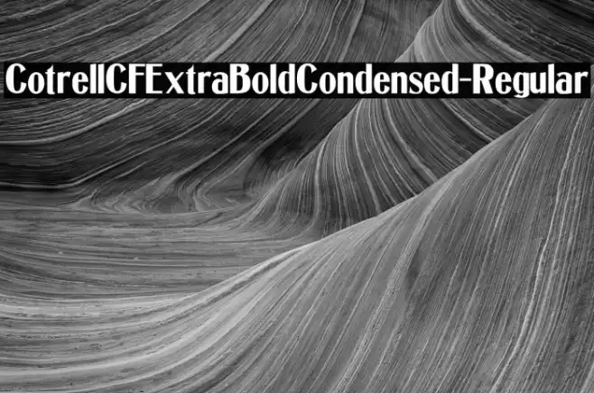 CotrellCFExtraBoldCondensed-Regular Font examples