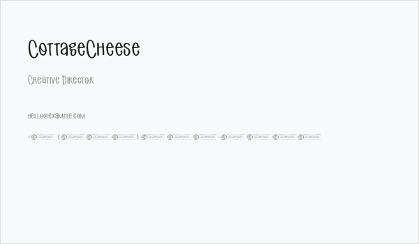 CottageCheese Business Card