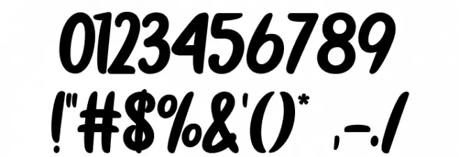 Cotton Butter Font OTHER CHARS