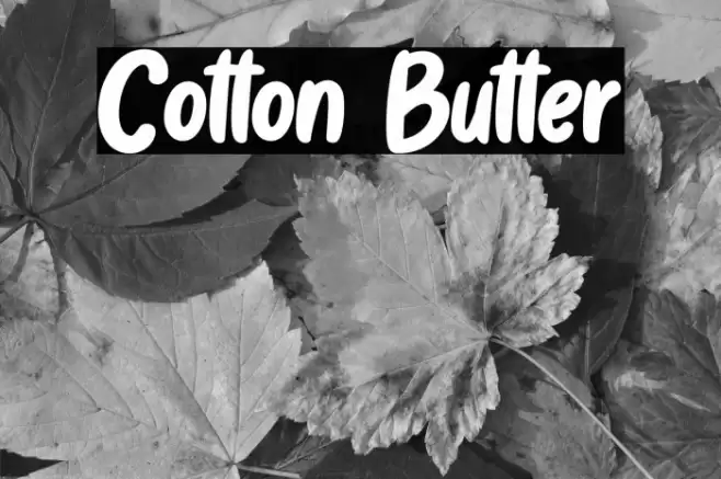 Cotton Butter Font examples