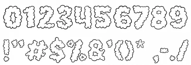 Cotton Cloud Font OTHER CHARS