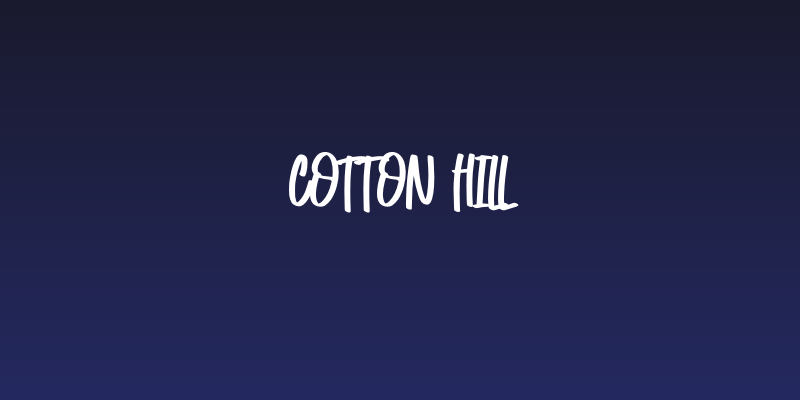 Cotton Hill Social Header