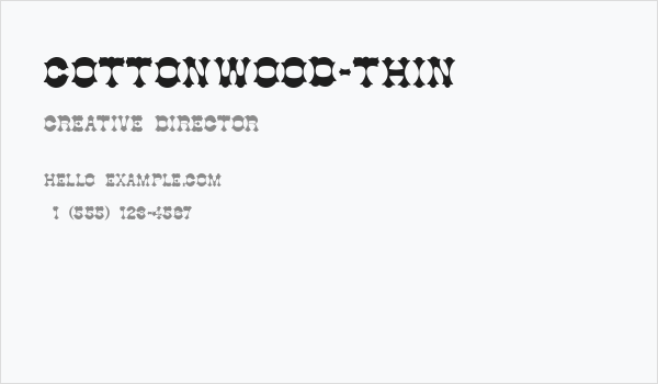 Cottonwood-Thin Business Card