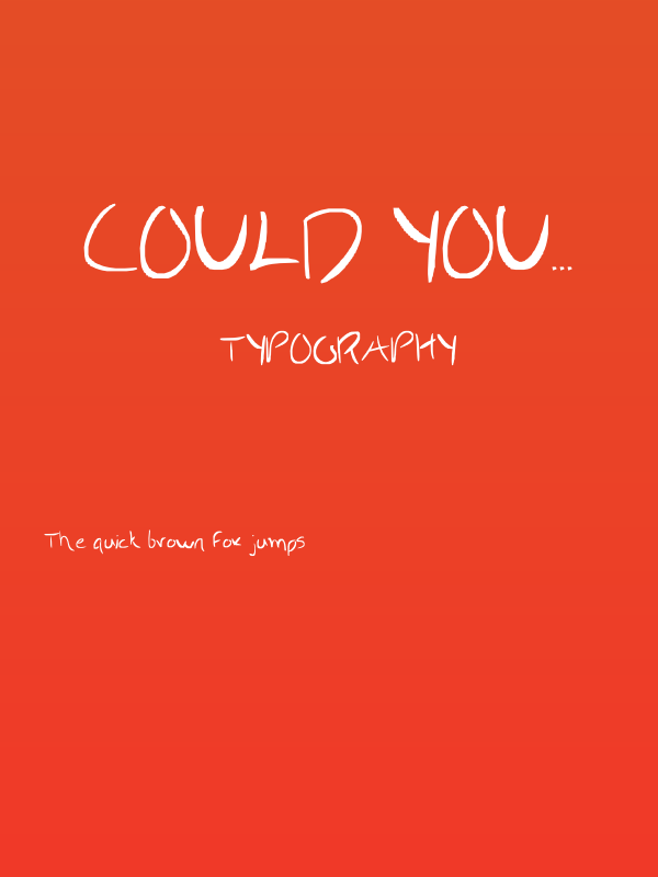 Could you... Poster