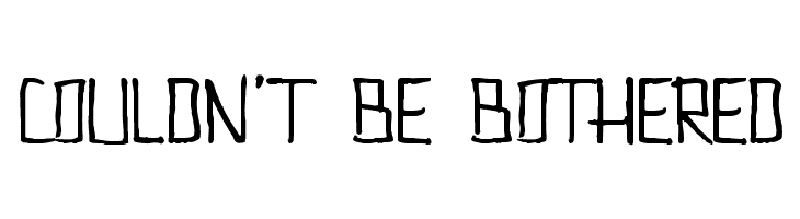 Couldn't Be Bothered  font caratteri gratis