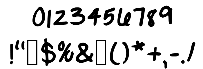 Couldn't Tell Ya Regular Font OTHER CHARS