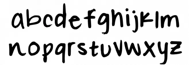 Couldn't Tell Ya Regular フォント 小文字