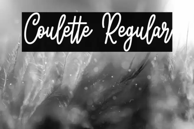 Coulette Regular Font examples