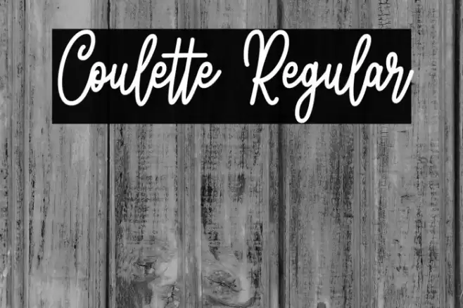 Coulette Regular Font examples