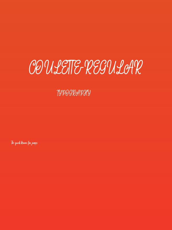 Coulette-Regular Poster