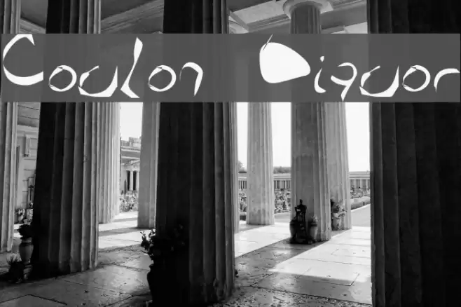 Coulon Liquor Font examples
