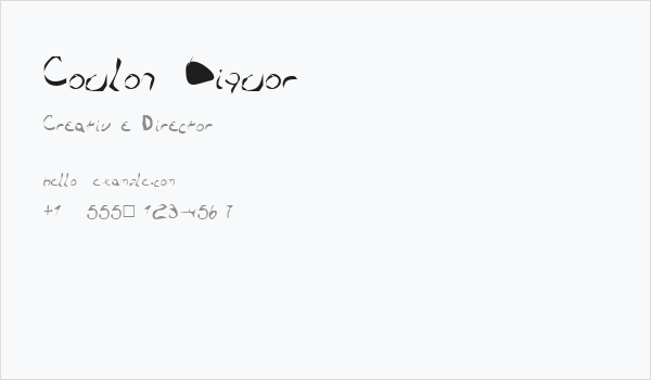 Coulon Liquor Business Card