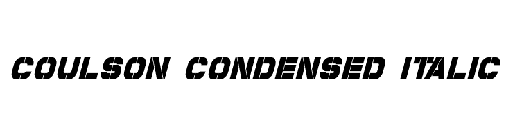Coulson Condensed Italic Font