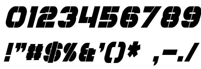 Coulson Condensed Italic Font OTHER CHARS