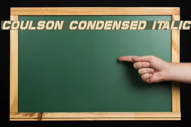 Coulson Condensed Italic Example 3