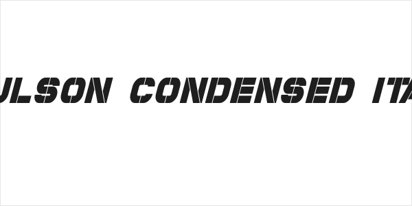 Coulson Condensed Italic Logo