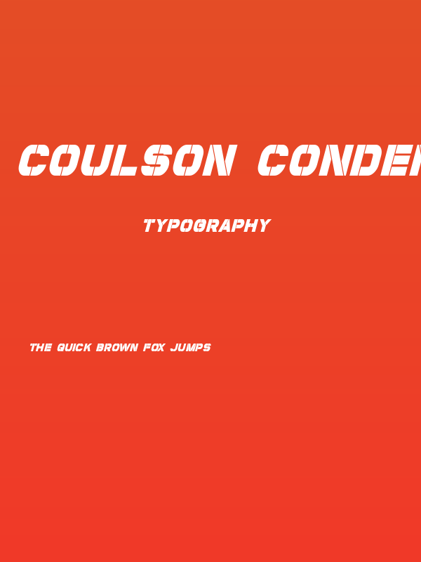 Coulson Condensed Italic Poster