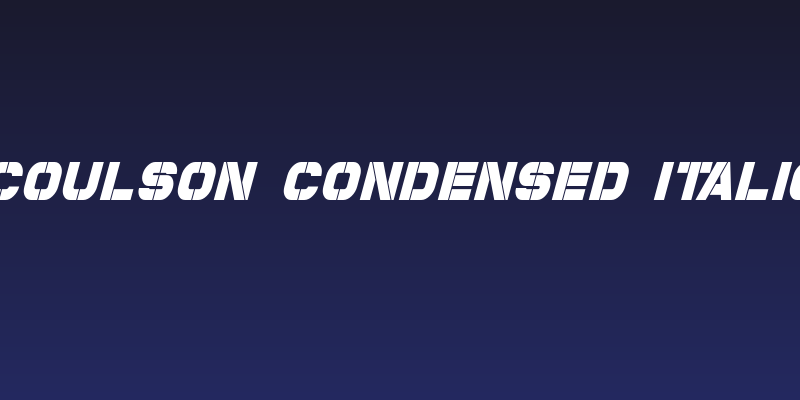 Coulson Condensed Italic Social Header