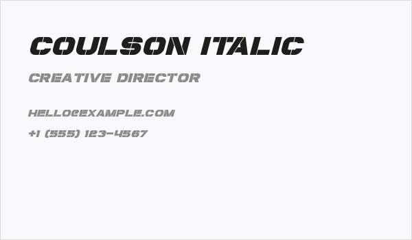 Coulson Italic Business Card