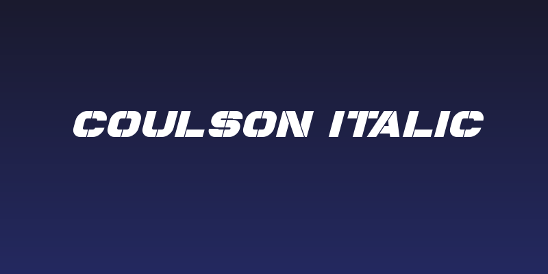 Coulson Italic Social Header