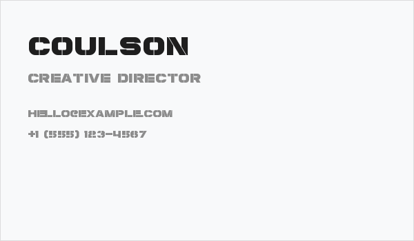 Coulson Business Card