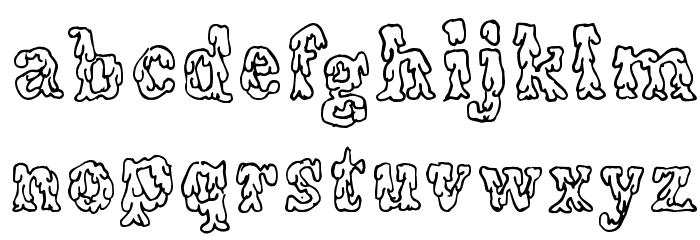 Coulures Font LOWERCASE