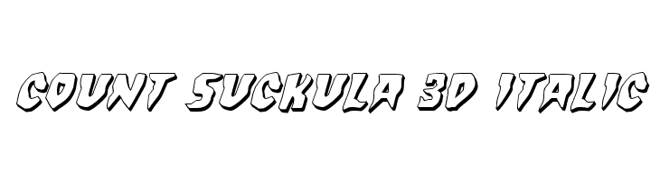 Count Suckula 3D Italic  免费字体下载