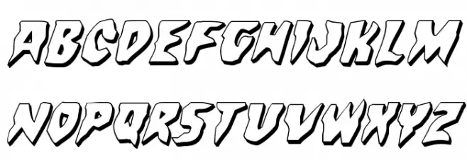 Count Suckula 3D Italic Шрифта ВЕРХНИЙ