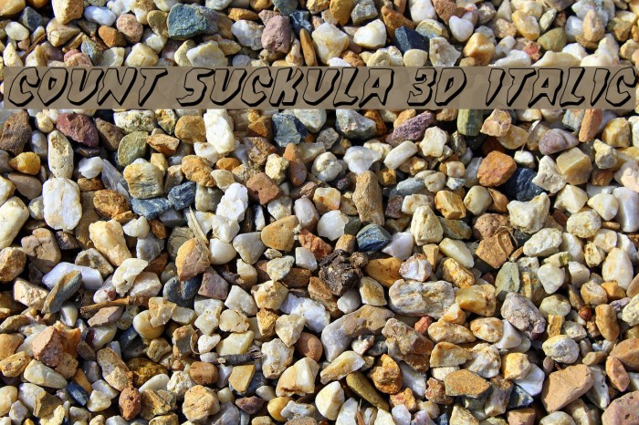 Count Suckula 3D Italic Example 1
