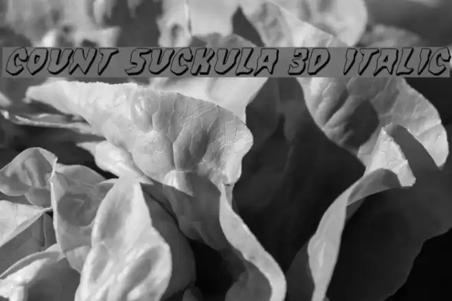 Count Suckula 3D Italic Font examples