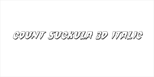 Count Suckula 3D Italic Logo
