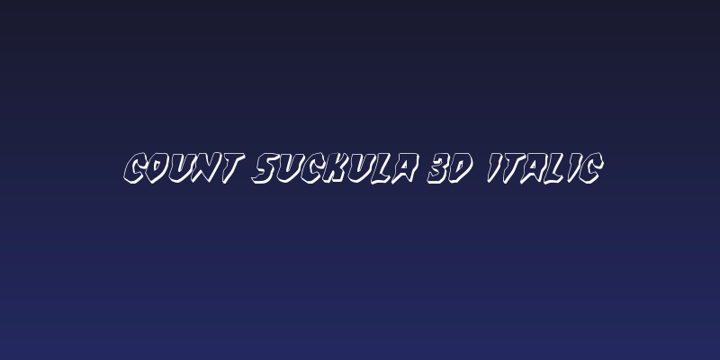 Count Suckula 3D Italic Social Header