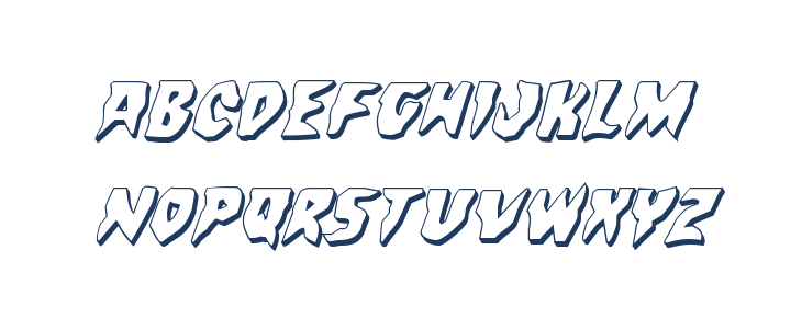 Count Suckula 3D Italic Lowercase