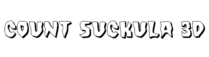 Count Suckula 3D  フリーフォントのダウンロード