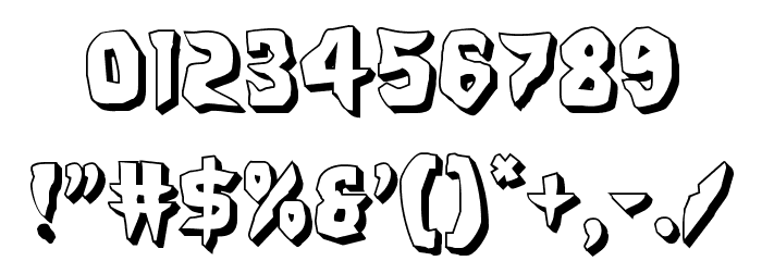Count Suckula 3D Font OTHER CHARS