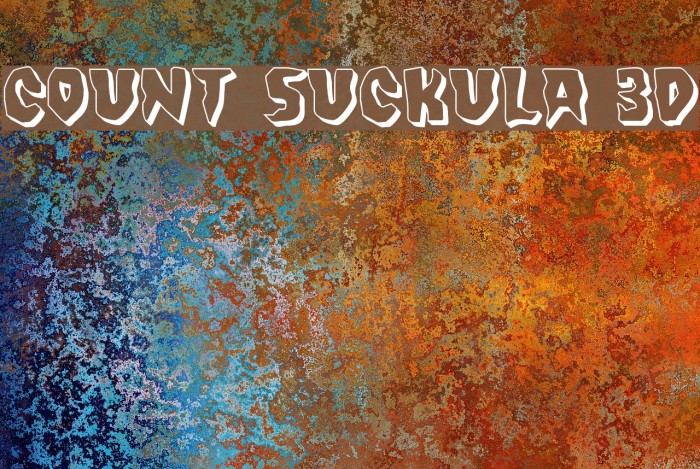 Count Suckula 3D Font examples