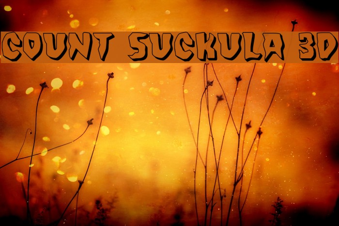 Count Suckula 3D Font examples